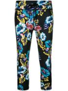 The Upside Floral Print Cropped Leggings - Black