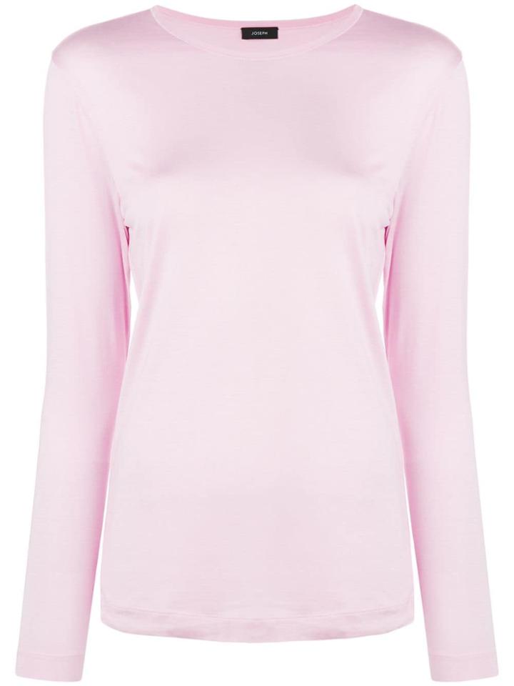 Joseph Long-sleeve Fitted Top - Pink