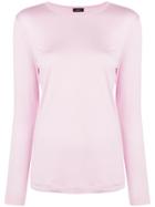 Joseph Long-sleeve Fitted Top - Pink