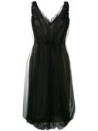 Prada Tulle Jersey Dress - Black