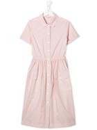 Bonpoint Teen Snap Fastening Flared Dress - Pink