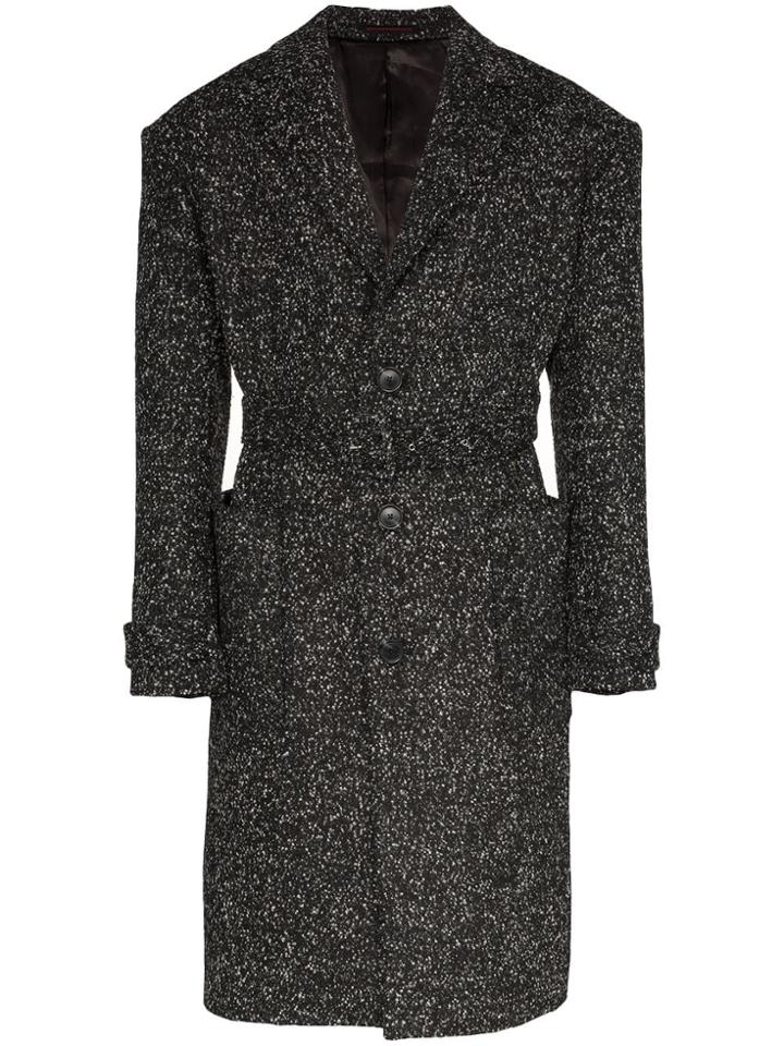 Eckhaus Latta Static Single-breasted Coat - Black