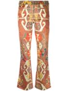 Christian Dior Vintage Geometric Printed Trousers - Yellow & Orange