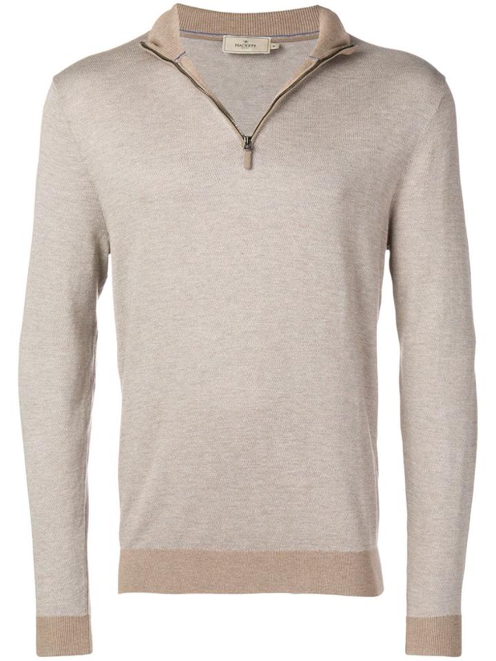 Hackett Zip Jumper - Brown