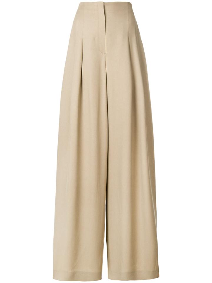 Alberta Ferretti Wide-leg Trousers - Nude & Neutrals