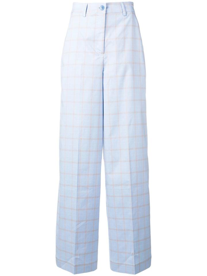Essentiel Antwerp Tailored Palazzo Trousers - Blue