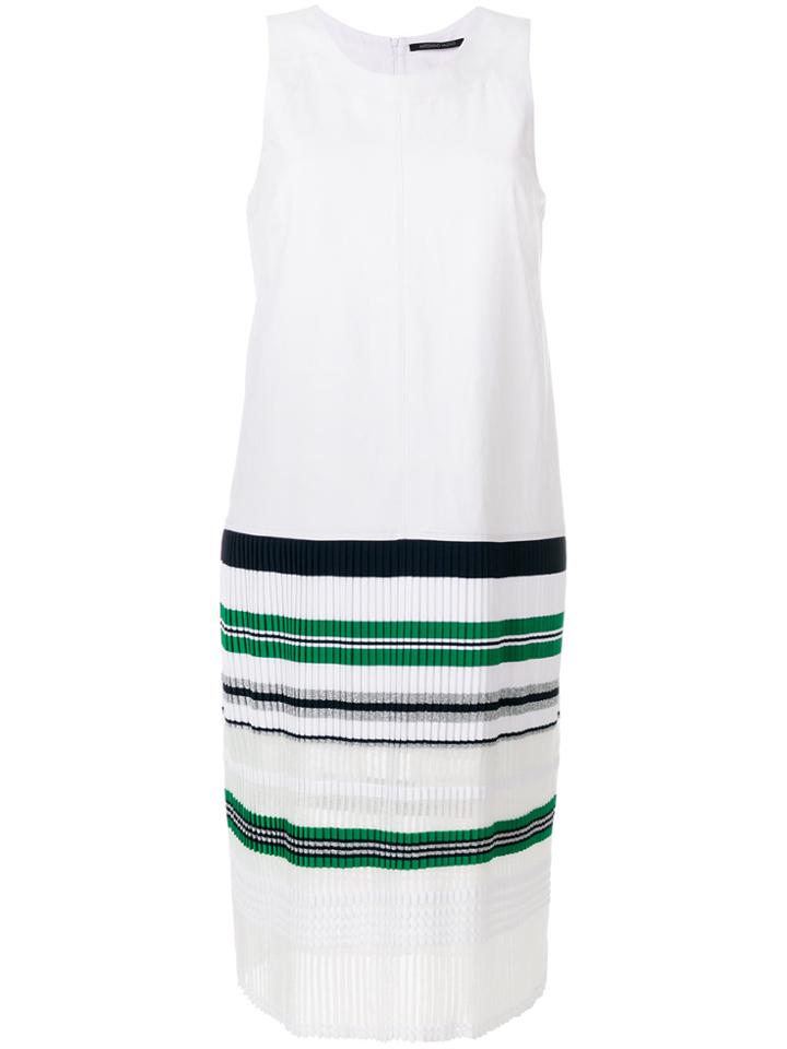 Antonino Valenti Striped Hem Dress - White