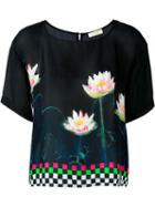 Wunderkind Printed Top, Women's, Size: 36, Black, Silk