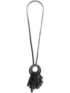 Monies Low Hanging Necklace - Black