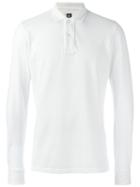 Eleventy Long-sleeve Polo Shirt, Men's, Size: Medium, White, Cotton