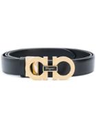 Salvatore Ferragamo - Gold-tone Logo Belt - Women - Calf Leather - 100, Black, Calf Leather