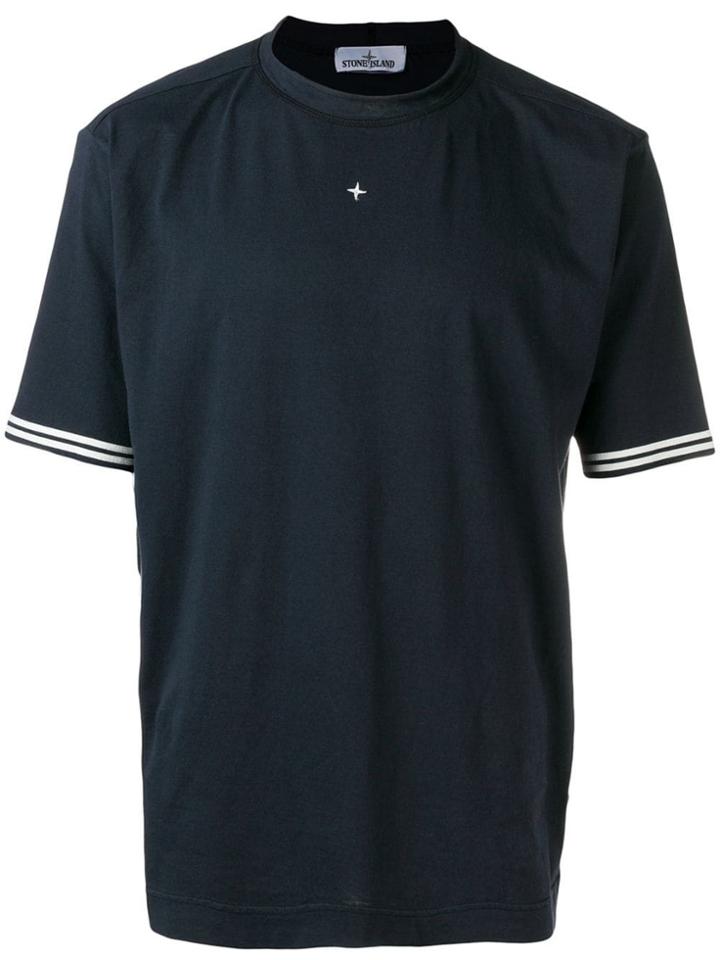 Stone Island Small Star Embroidered T-shirt - Blue