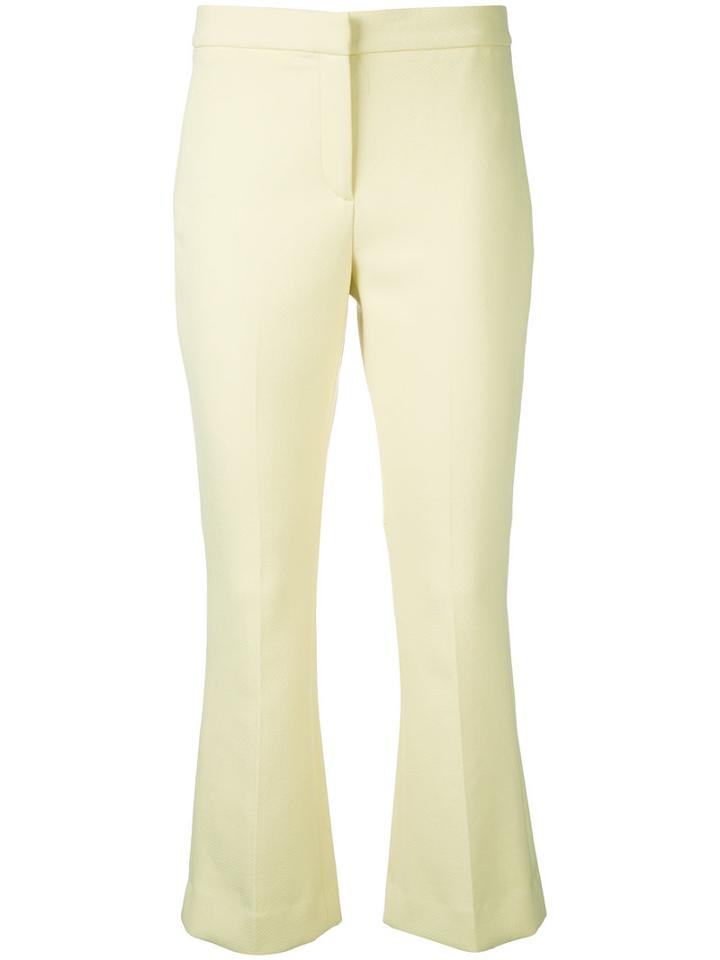 Theory Cropped Trousers, Women's, Size: 2, Yellow/orange, Polyester/spandex/elastane/viscose