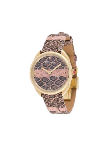 Salvatore Ferragamo Watches Snakeskin Effect Watch - Pink