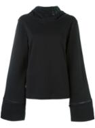 Y-3 Oversized Sleeves Hoodie, Women's, Size: Small, Black, Cotton
