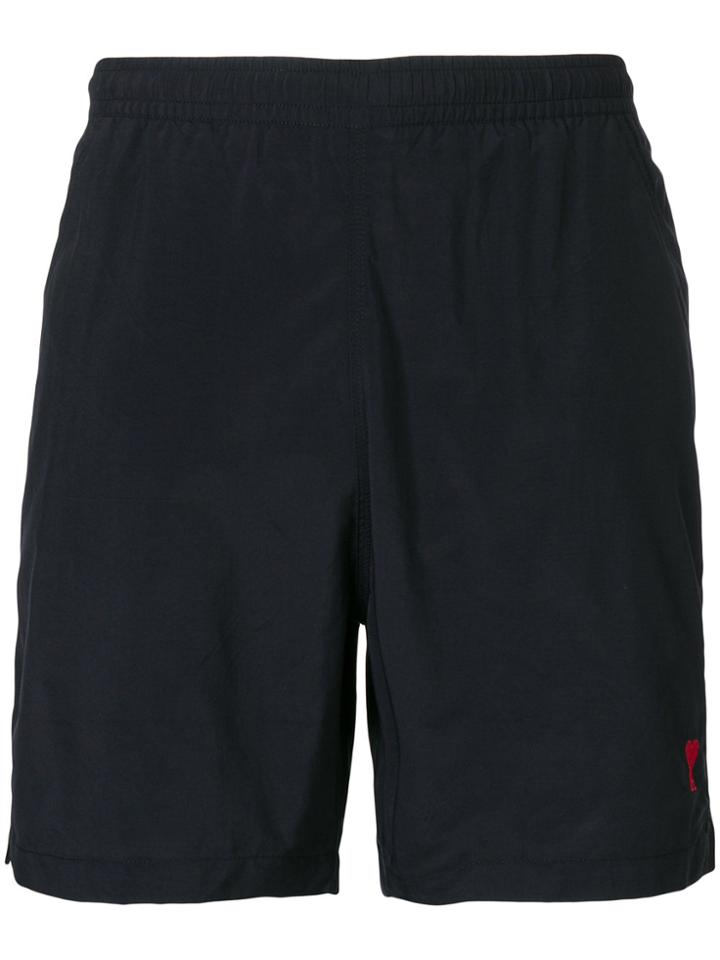Ami Alexandre Mattiussi Embroidered Logo Swim Shorts - Black