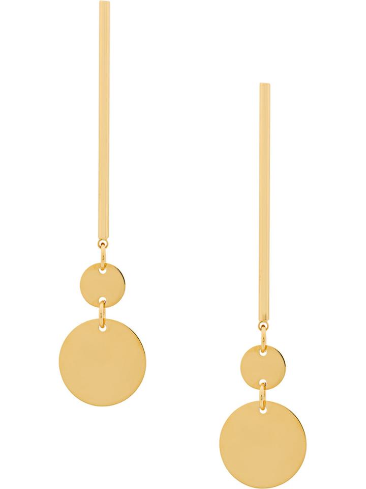 Jil Sander Double Coin Earring - Metallic