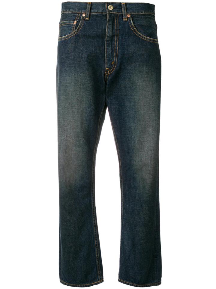 Junya Watanabe Comme Des Garçons Cropped Jeans - Blue