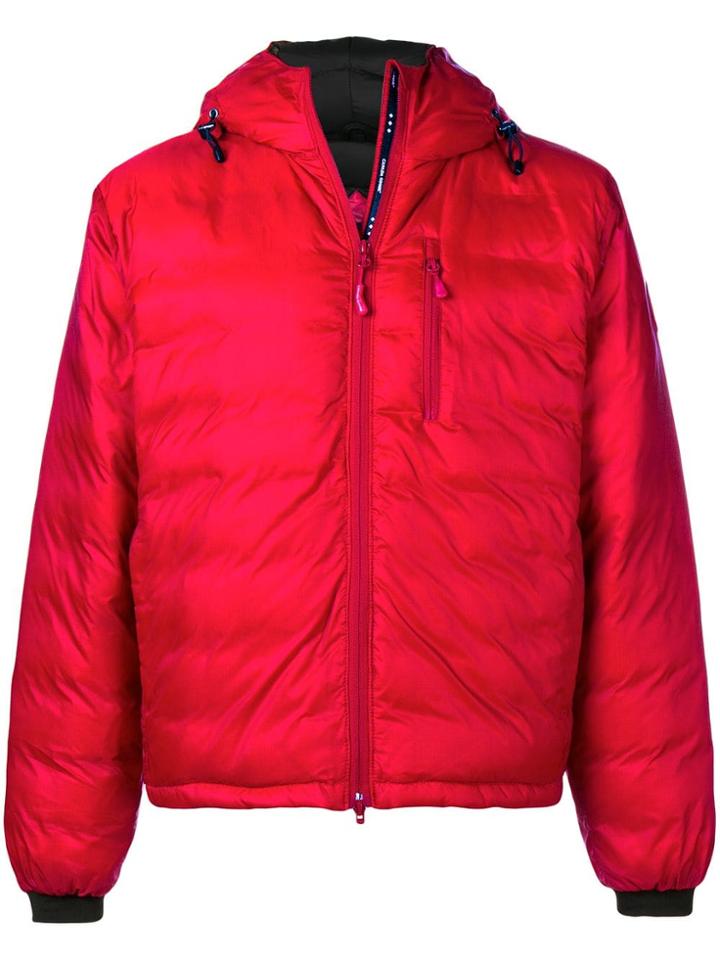 Canada Goose Hooded Down Jacket - Red