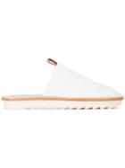 Mercedes Castillo Flat Slip-on Mules - White