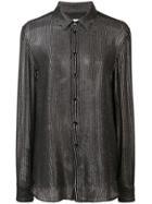 Saint Laurent Vernished Effect Blouse - Black