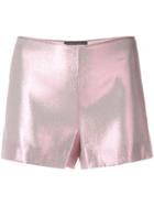 Alberta Ferretti Short Shimmery Shorts - Pink & Purple