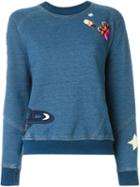 Stella Mccartney Denim Sweatshirt, Women's, Size: 44, Blue, Cotton/glass/resin/polycarbonite