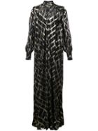 Alberta Ferretti Oversized Roll Neck Maxi Dress - Black