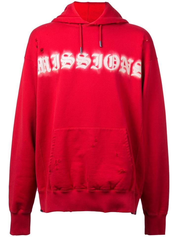 Mastermind Japan Graphic Print Hooded Sweatshirt - Red