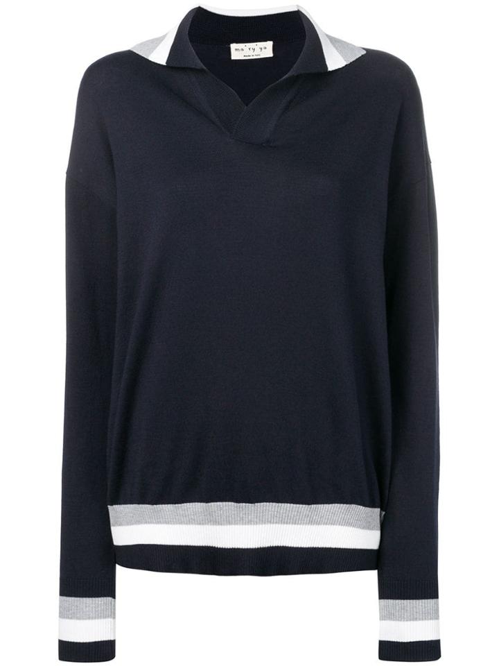Ma'ry'ya Knitted Sweatshirt - Blue