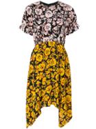 Kenzo - Flower Print Day Dress - Women - Silk - 40, Orange, Silk