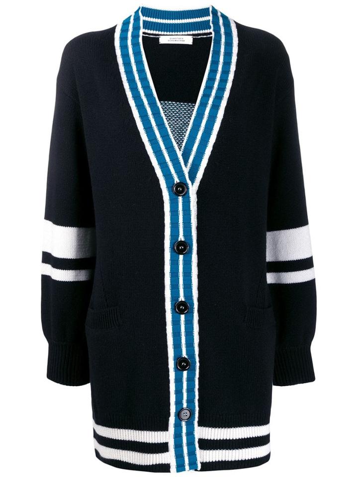 Dorothee Schumacher Fringe Vitality Long Cardigan - Black