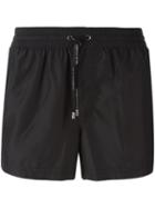 Dolce & Gabbana Drawstring Swim Shorts, Men's, Size: 4, Black, Polyester