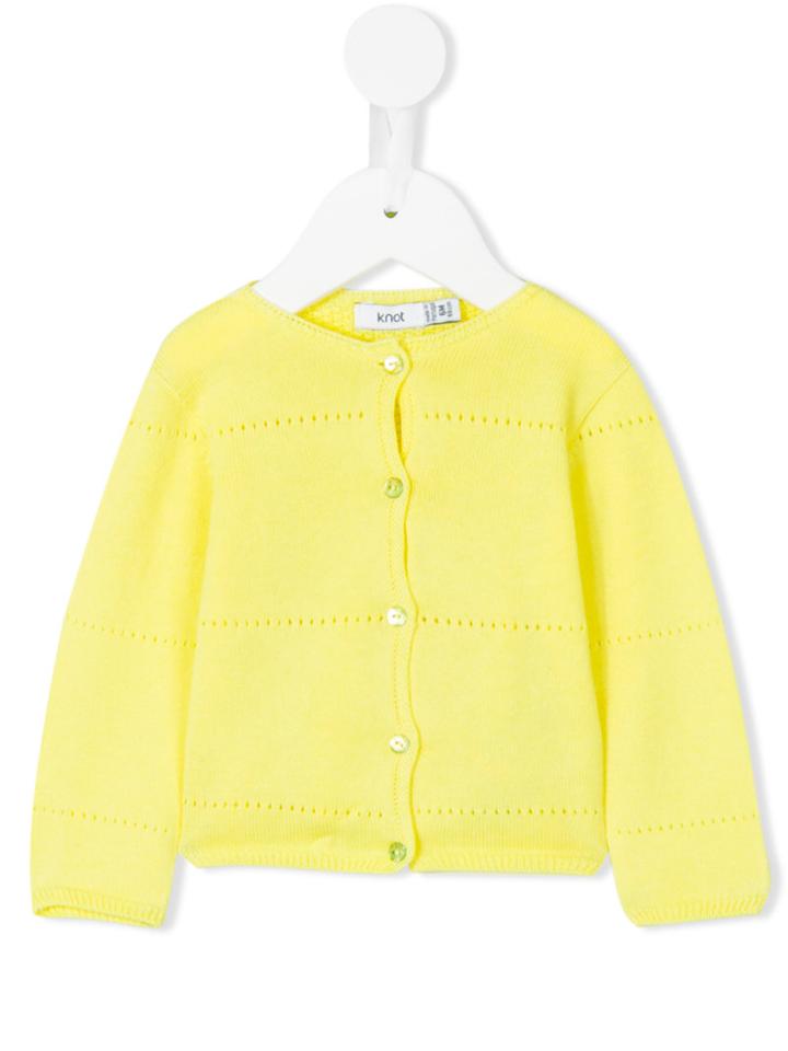 Knot - Alice Cardigan - Kids - Cotton - 6 Mth, Yellow/orange