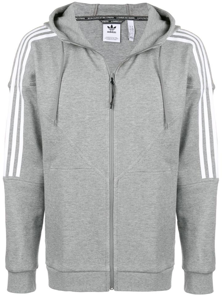 Adidas Three Stripe Hoodie - Grey