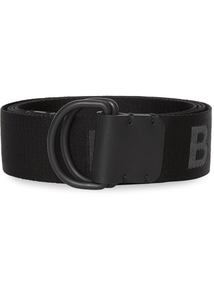Burberry Logo Detail Double D-ring Belt - Black