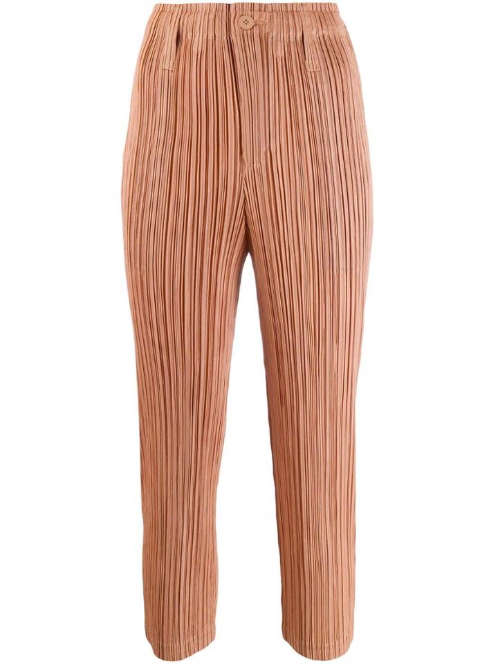 Pleats Please Issey Miyake Plissé Trousers - Neutrals