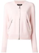 Twin-set Cropped Zipped Cardigan, Women's, Size: Large, Pink/purple, Viscose/polyamide