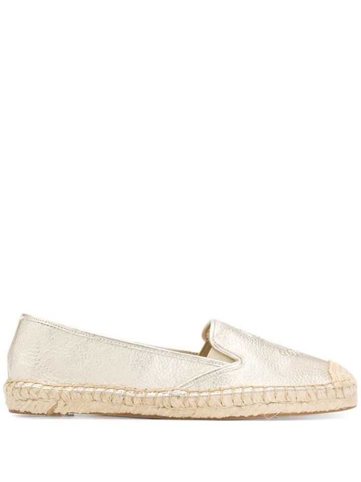 Lauren Ralph Lauren Embossed Logo Espadrilles - Gold