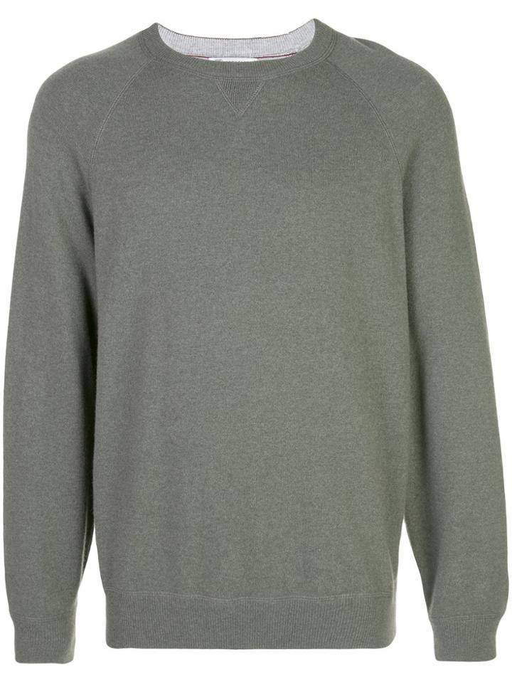 Brunello Cucinelli Raglan Sleeve Jumper - Green