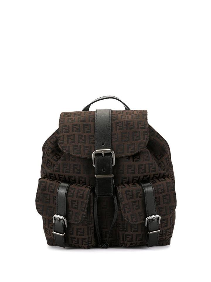 Fendi Pre-owned Zucchino Pattern Backpack - Brown