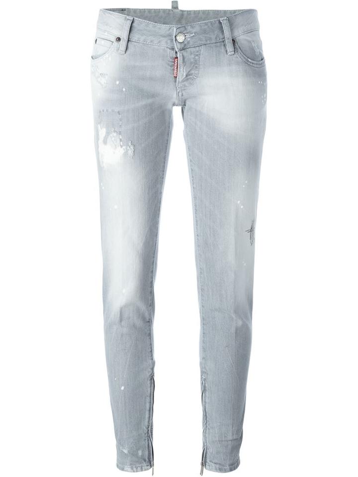 Dsquared2 Skinny Jeans, Women's, Size: 38, Grey, Cotton/spandex/elastane