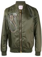 Palm Angels Classic Bomber Jacket, Men's, Size: Small, Green, Polyamide/viscose