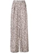 Christian Wijnants Floral Printed Wide-leg Trousers - Grey