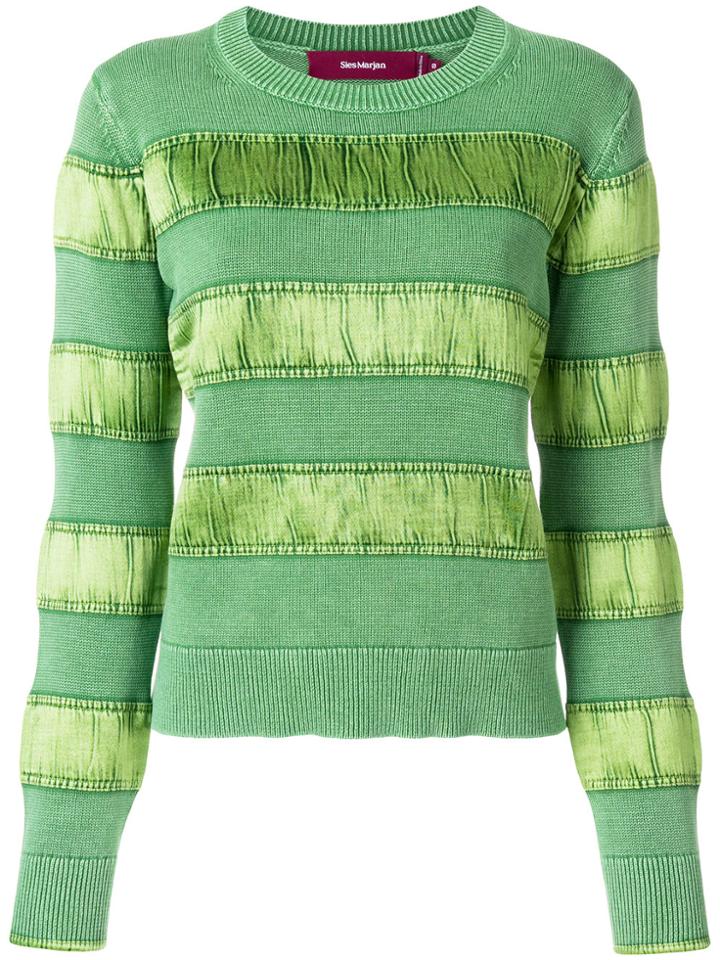 Sies Marjan Distressed Stripe Sweater - Green