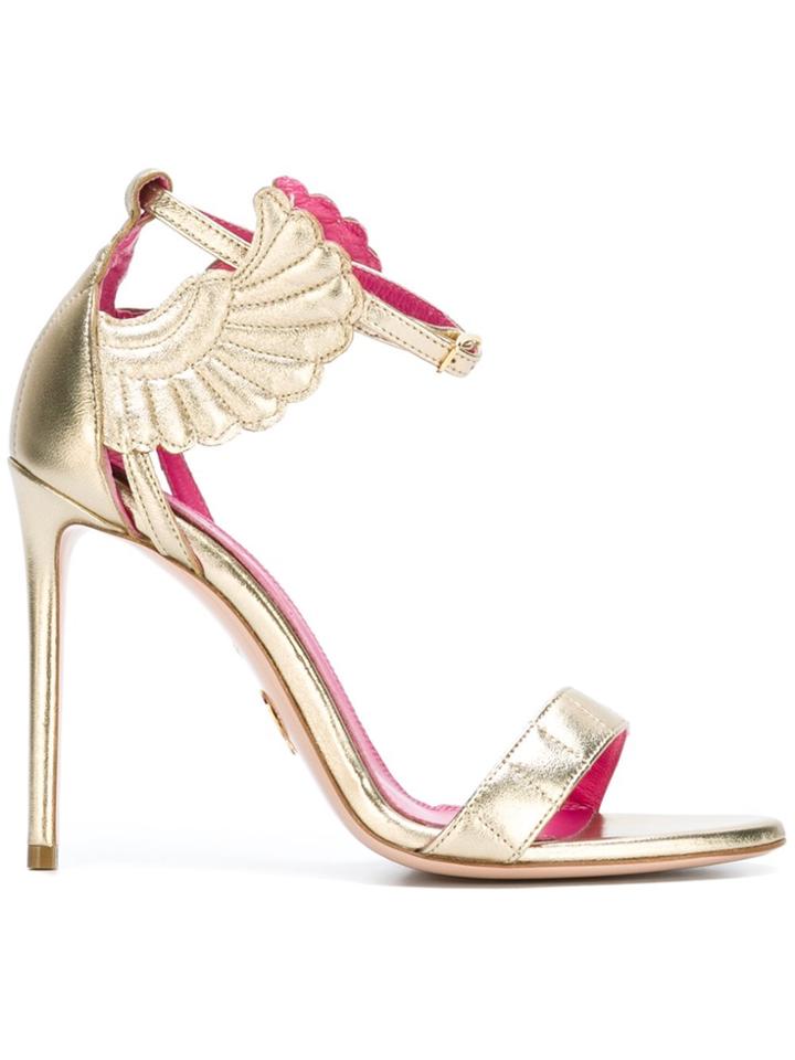 Oscar Tiye 'wing' Stiletto Sandals - Metallic