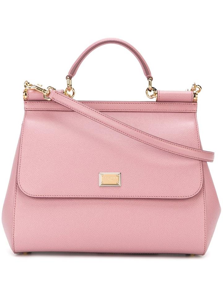 Large 'sicily' Tote, Women's, Pink/purple, Calf Leather, Dolce & Gabbana