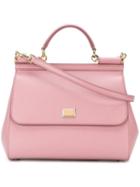 Large 'sicily' Tote, Women's, Pink/purple, Calf Leather, Dolce & Gabbana