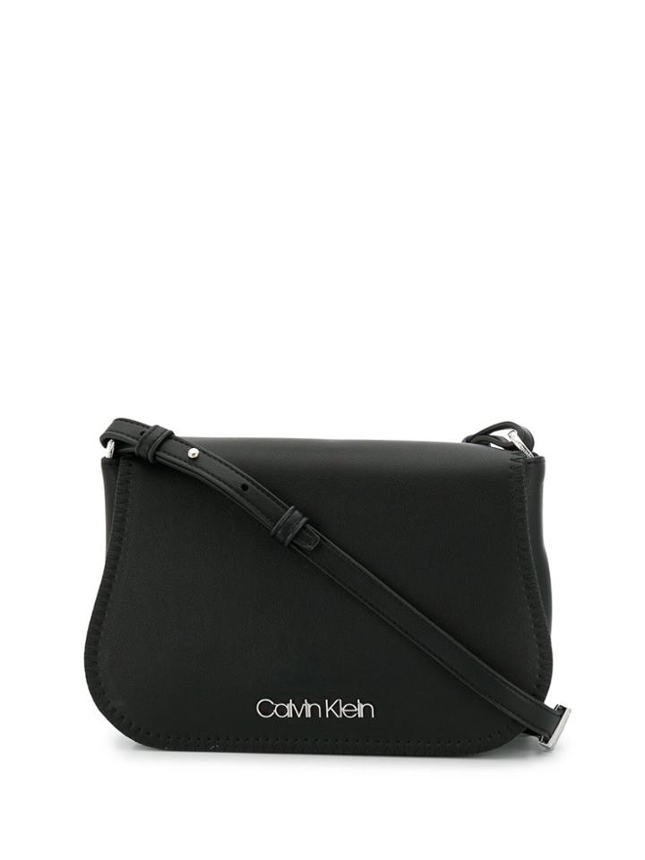 Calvin Klein Logo Plaque Cross Body Bag - Black