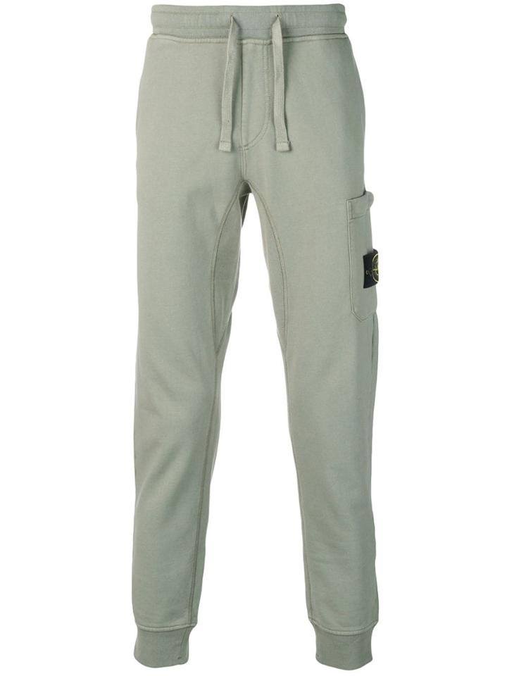 Stone Island Drawstring Track Trousers - Green